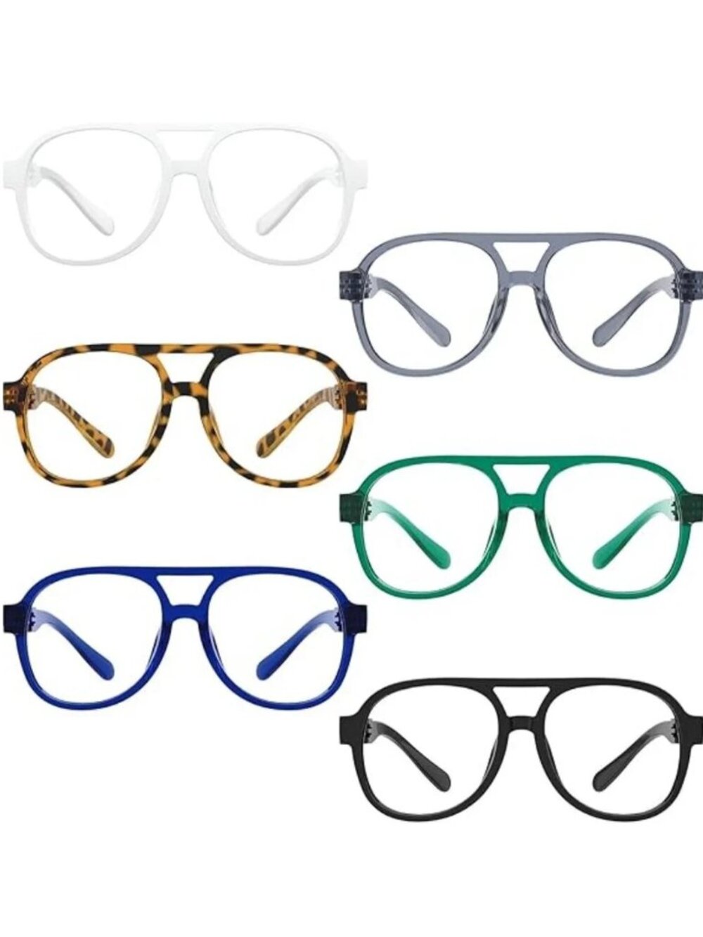 NEW Eyekepper Set of 6 1X Pilot Screwless Oversize Reading Readers Glasses Cases